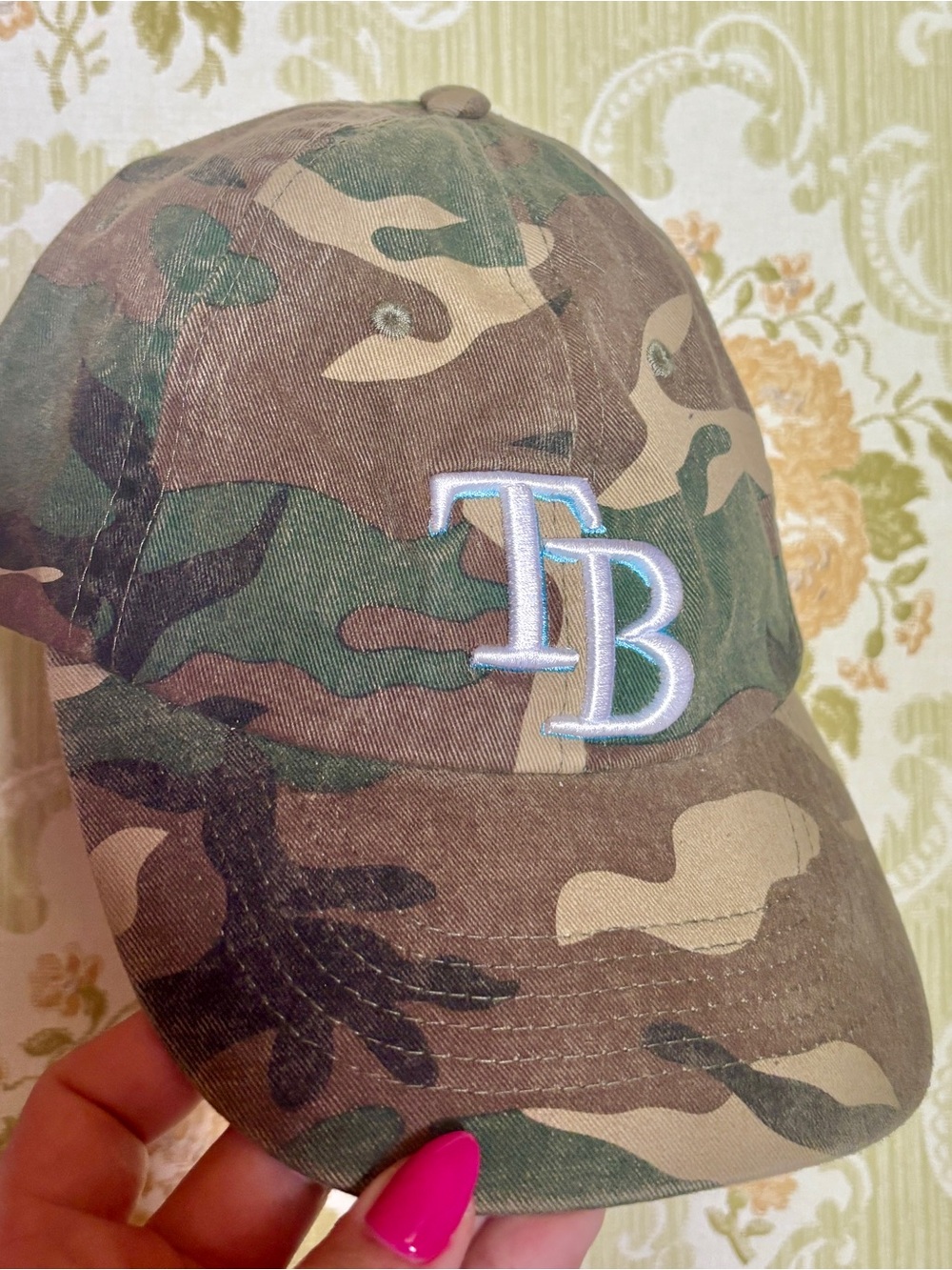 tampa bay rays camo baseball hat adjustable dad cap mlb y2k streetwear